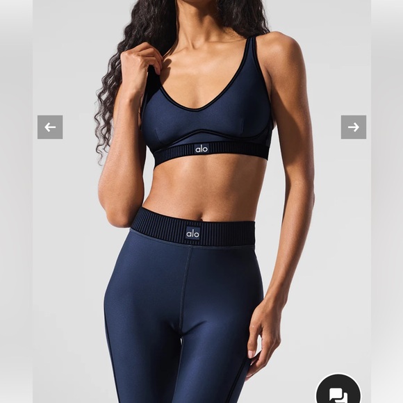 Alo Yoga Airlift Line Up Bra and High - Waist 7/8 Legging - Picture 5 of 9